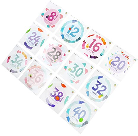 ORFOFE 12St Schwangere Frauen schießen Requisiten Bauch Aufkleber Mama Aufkleber schwangerschaftstagebuch sxhwangerschaftstagebuch Aufkleber für schwangeren Bauch PVC selbstklebend