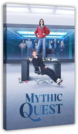 MAYLOVELY TV-Serie Mythic Quest Poster 2 Leinwandposter Schlafzimmer Dekor Landschaft Büro Zimmer Dekor Geschenk 30 x 45 cm