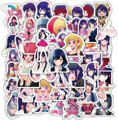 Oshi Noko Ai Aufkleber, 60 Pcs Ai Figur Vinyl Wasserdichte DIY Stickers Für Party, Wasserflasche Scrapbook Laptop Skateboard Computer Für Teens Studenten