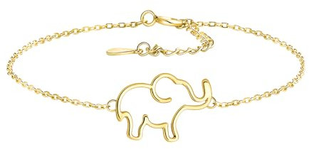 Sofia Milani - Damen Armband 925 Silber - vergoldet/golden - Elefant Anhänger - B0386