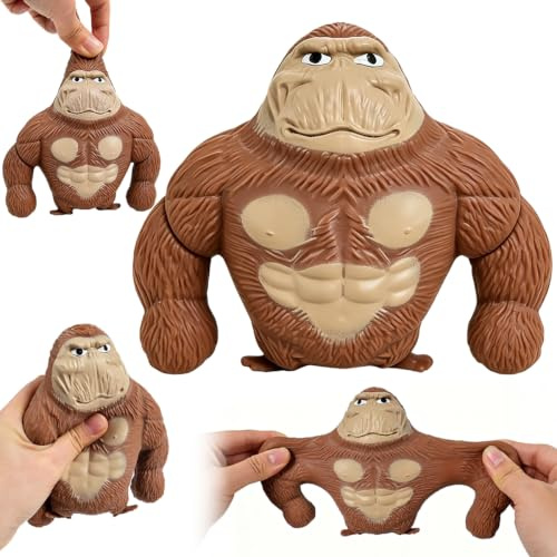 Gorilla Stressabbau Spielzeug – Latex Monkey Gorillas Toy, Gorilla Stress Toy, Robuster Frustabbauer & Dehnbarer Affe für das Büro, Zuhause & die Freizeit, Witziges Gadget für Erwachsene