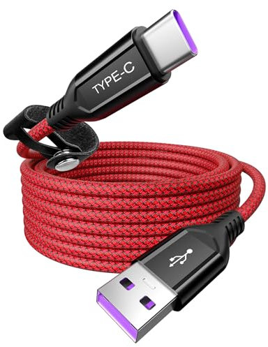 6A SuperCharge Câble USB C pour Honor 400 200 Lite Pro Smart 100W 1,8M Nylon Tressé Câble Type C Charge Rapide Données SuperCharge Charge Rapide pour Honor Magic6 Lite 7 Lite 7 6 5 Pro X6b X8b Pad X8a