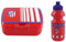 Set de Sandwichera/Fiambrera + Botella 350 ml compatible con Real Madrid y Atlético Madrid - Set Infantil para meriendas. (Atlético Madrid)