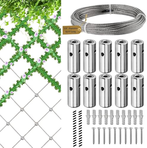 Vertikales Spalier-Set, Garten-Set aus Edelstahl | Tragbares Wand