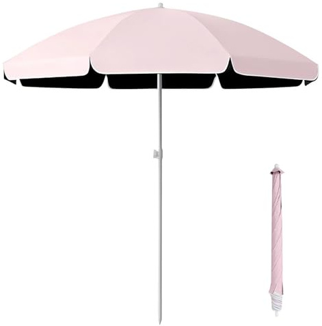 Strandschirm UV Schutz 50+ Tragbarer Sonnenschutz mit Tragetasche für Garten, Balkon, Pool & Outdoor-Aktivitäten