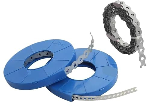 2 rotoli di cinghia porosa con bordo curvo/cinghia dritto, larghezza modello 12/17/25 mm, fascetta in ferro zincato Per Costruzione Officina(12mm)