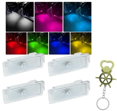 HIBEYO 4Stück Autotür Beleuchtung LED Willkommen Passt für BMW 1er 2er 3er 4er 5er 6er 7er X1 X2 X3 X4 X5 X6 M3 M5 Z8 GT Einstiegsbeleuchtung Unterbodenbeleuchtung Auto Eingang Beleuchtung Zubehör