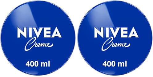 NIVEA Crème visage, corps & mains (1 x 400 ml), crème hydratante à la texture onctueuse enrichie en Eucerit, soin hydratant multiusage pour toute la famille (Lot de 2)