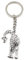 Onwomania Porte-clé pendentif girafe pliant en métal argenté