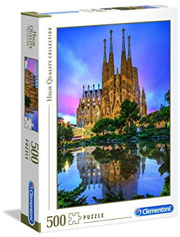 Clementoni 35062 Barcelona – Puzzle 500 Teile ab 9 Jahren, buntes Erwachsenenpuzzle mit kräftigen Farben, Geschicklichkeitsspiel für die ganze Familie, schöne Geschenkidee