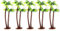LHKJ Pack de 5 Cocotier Palmier Miniature Plante Paysage Modèle Palm Arbres, Bricolage Poupée Maison Résine Décoration