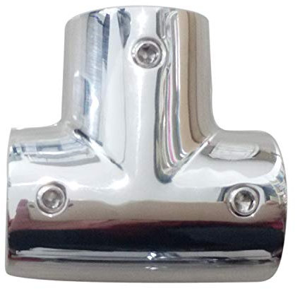 Raccordo per corrimano in Acciaio Inox 316 lucidato Grado Marino 90° Deck Hand Tee per 7/8 Pollici Tubo/Tubo di Barca Marine Solid, for 7/8inch Tube