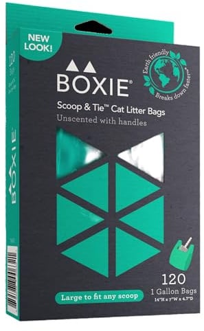 Boxiecat Boxie® Nachhaltige Scoop & Tie™ Beutel für Haustierabfälle, 120 Stück (1 Stück)