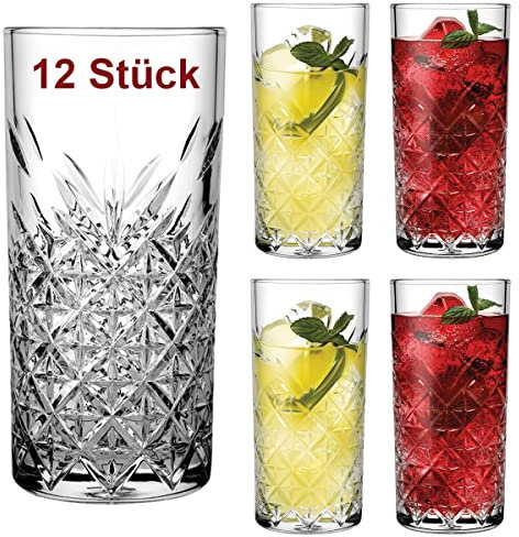 Pasabahce 52820 Timeless Longdrinkglas 300 ml, transparent, 12 Stück
