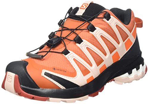 Salomon XA Pro 3D V8 Gore-Tex (wasserdicht) Damen Trailrunning-Schuhe, Orange (Mec Orange/Peachy Keen/Red Orange), 37 1/3 EU