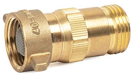 Hourleey Wasserdruckregler aus Messing, bleifrei, Wasserregler für Wohnmobil, mit Filtersieb, Schutz für Wohnmobile, Reiseanhänger, Wohnmobil-Sanitärsystem, 40-50 PSI