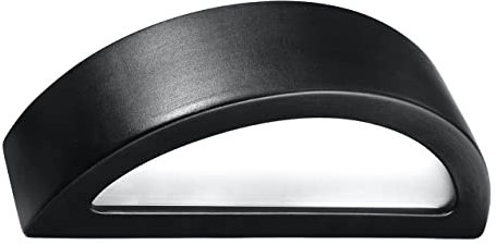 SOLLUX Wandleuchte ATENA Halbkreislampe Keramik Wandbeleuchtung LED Leuchtmittel Geometrisch Minimalistisch Einfache Installation Farbe Schwarz 40,5x14,5x10 cm
