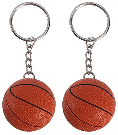 FOMIYES 2 x Basketball-Schlüsselanhänger, einzigartige Schlüsselanhänger, Taschenornamente, kreatives hängendes Schlüsselringe für Partys, Schule, Karneval, als Belohnung, Partytüten-Geschenkfüller.