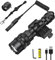 KUPRO Lampe Torche Tactique 3000 Lumens Super Brillant Lampes de Poche LED USB Rechargeable 5 Modes d'éclairage Montage sur Rail Picatinny et Interrupteur Pression pour la pêche en plein air