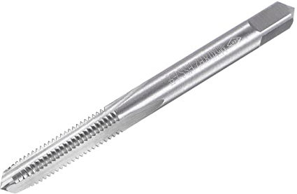 sourcing map Taraud Pas à Gauche Fil Fraisage M5 x 0.8 Métrique Gauche Main Machine HSS Haute Vitesse Acier Non Couché 3 Droit Cannelures Vis Taraud H2 Tolérance