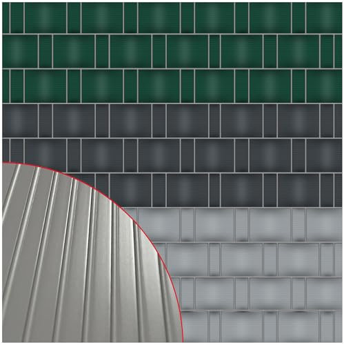 NOOR Sichtschutzstreifen PP PRO EXTRASTARK für Doppelstabmattenzaun - Zaunsichtschutz Rolle hellgrau 0,19x2,55 m - Stärke 1,5 mm gerillt - blickdichter Wind- & Sichtschutz - Made in Germany