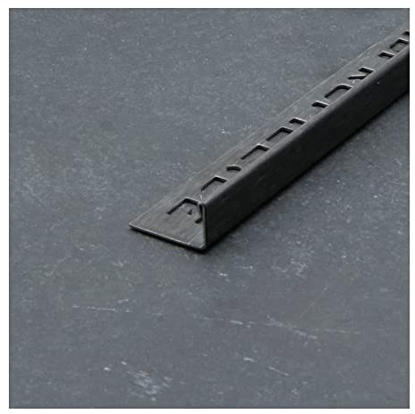 Fuchs PREMIUM Fliesenschiene Winkelprofil V2A Edelstahl anthrazit gebürstet, 8mm x 2,5m - 1 stück