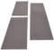 Carpettex Bettumrandung Schlafzimmer 3teilig Kurzflor Teppich Einfarbig Design Beige Bettset:2 mal 80x150 + 1 mal 80x250 - Bettvorleger Schlafzimmer Läufer Set Weicher Bettumrandung Teppich