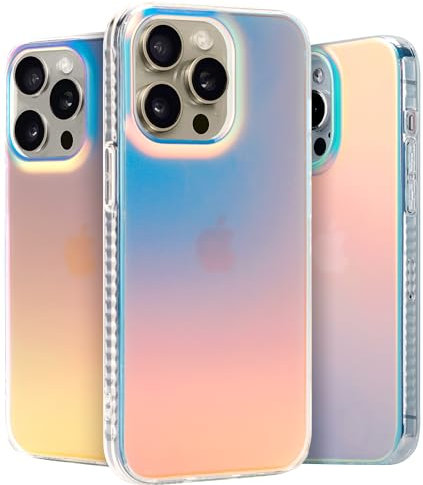LONLI Hue - para iPhone 14 Pro (6.1) - Estuche Mate translúcido Iridiscente Fluorescente para Mujeres, niñas y Hombres