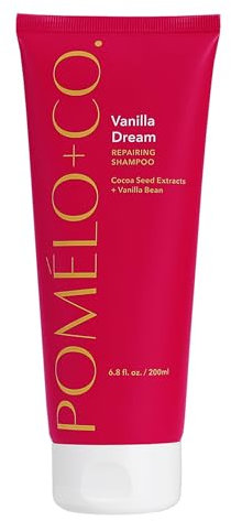 Pomélo+Co Reparierendes Vanille Shampoo mit Reis-Aminosäuren für glänzendes und gepflegtes Haar/Haarpflege für trockenes und geschädigtes Haar/Vanilla Dream 200ml