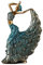 FIYSON Pfau Tänzerin Dekoration, Pfauentänzerin Statue Romantische Skulptur,Vintage Tänzerin Figuren Dekorative Harz Pfau Tänzerin Beauty Statue,für Home Office Vitrine Dekoration