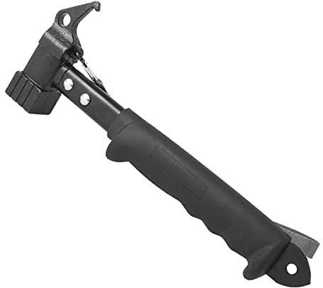 Azarxis Camping Hammer Multifunctional Tent Mallet for Hiking Tent Peg Puller Iron Steel Tent Stake Remover with Hook (Black)