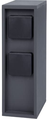 Bold 19387 Pado Aussen-Steckdose-Garten Steckdosen-Säule mit 4-Fach Stecker in Anthrazit (IP44 Outdoor Energie-Säule | 3680 Watt | eckig | 30 x 12 x 9 cm | Einfache Montage | Plastikfreie Verpackung)