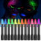 AOOWU UV Bodypainting, 12 Farben Neon UV Kinderschminke Set, Waschbar Schminkstifte Schminkfarben, Face Paint Schminkset, Körperfarbe Kinder UV Buntstifte für Halloween Karneval Make-up Fasching