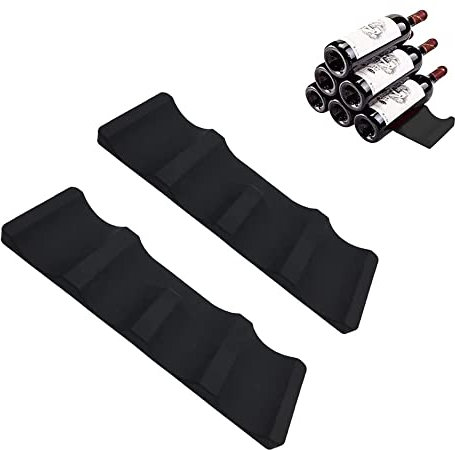 2 Stück Stapelbar Flaschenhalter Weinregal, Faltbare Flaschenablage, Europäischen Stil Weinregal, Flaschenhalter Organizer für Küche, Kühlschrank, Bar, Wein, Getränke