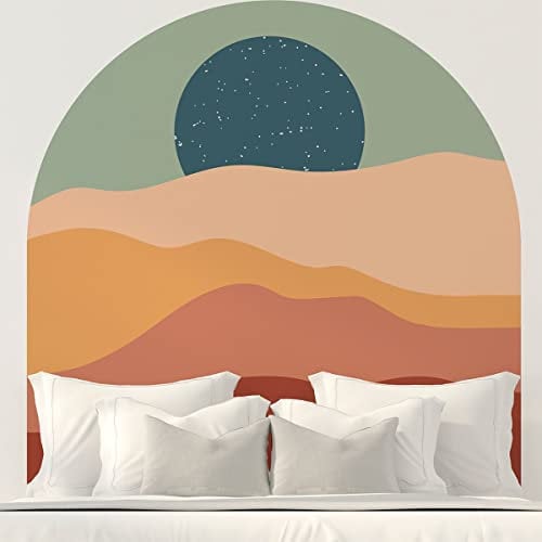 Ambiance Sticker Papier Peint intissé pré-encollé fresques géants - Dune ET ÉTOILES - adhésif décorative - 90x90cm