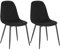 Lestarain 2er Set Esszimmerstühle, ergonomischer Küchenstuhl, Polsterstuhl mit Samtbezug, Wohnzimmerstuhl mit Metallbeinen, Design Stuhl für Schlafzimmer Wohnzimmer, Schwarz, LCNI114002-2