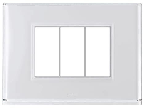 Beghelli - Placca Interruttore - Placca Lite 3fr Bianca Dom-e Da Muro Con Controllo Colori - Colore: Bianco