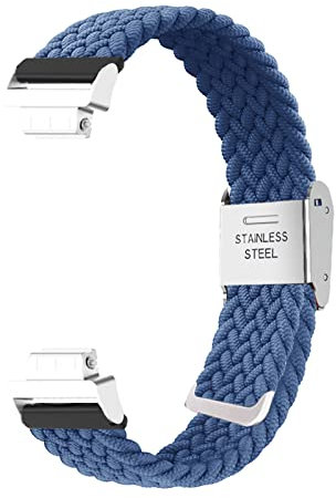 Armband für Fitbit Inspire/Inspire HR ArmBand, Nylon Geflochtenes Armbänder mit Fitbit Inspire/Inspire HR ArmBand Rostfreier Stahl Ersatz Einstellbares Loop Band für Fitbit Inspire/Inspire HR (D)