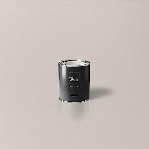 New Walls Pintura de emulsión para interiores de color crema de alta calidad Greige Liquid Luxury, 1 L