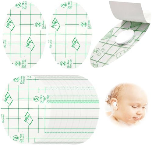 80 Pièces Autocollants Oreilles étanches, Scettar Autocollants d'oreille de Bébé, Protège-Oreilles pour Bain,Protections Pour Ies Oreilles de Bébé, la douche,le surf,la Snorkeling et d'autres