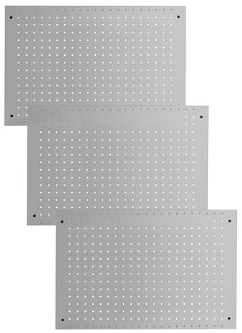 True & Tidy 3-pc Pegboard Panels Set, 24in x 16x, Made with Heavy Duty Steel Material (Boards Only, Gray, 3)