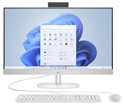 HP 27-cr0003sl All-in-One, Intel Core i5-1335U, 8GB RAM LPDDR4, 512GB SSD NVMe, Scheda Grafica Intel Iris Xe, Display da 27 FHD IPS, Wi-Fi 6, Audio Integrato da 2W, Windows 11, Non è Touch, Bianco