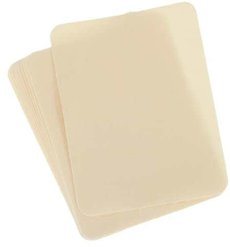 QUARKZMAN Bügelflicken für Stoffreparatur, zum Aufbügeln, Stoffflicken 4.9x3.7 für Kleidung, Hosen, Taschen, zur Reparatur von Löchern und zur Dekoration, Packung mit 10 Stück (Beige)