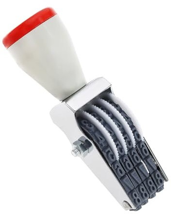 eMagTech 4-stelliges Symbol, Rollradstempel, Gummi, Grau/Schwarz