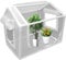 Uozonit Piccola serra per esterni, casa di fiori da giardinaggio, installazione rapida pali in fibra di vetro ecologici resistenti ai raggi UV copertura in PE troppo lunga con aperture a