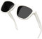 KANASTAL White Sunglasses Mens Polarised Square Womens White Black Ladies Retro Vintage Classic UV400 Protection for Driving - White Frame Black Lens