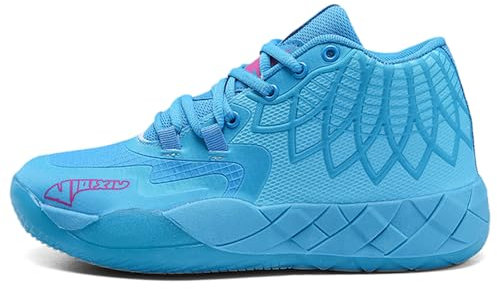 Adoff Herren Basketballschuhe, Studenten Anti-Rutsch, verschleißfeste, modische Sportschuhe, Herren Sportschuhe, große Größe (Blau,39)