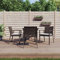 QJBSAVVA 8-TLG. Garten-Sofagarnitur, Balkonstühle Tisch Balkon Loungemöbel Terrasse Gartenlounge Geeignet für Balkon Garten Außen Wenig Platz mit Kissen Schwarz Poly Rattan