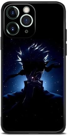 JJK Anime Black Phone Case, Manga Fans Shell, Unique Design Protective Cover (Satoru Gojo,for iPhone 14)