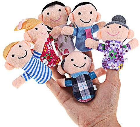 6 Stücke Plüschtuch Spielen Spiel Lernen Geschichte Familie Fingerpuppen Spielzeug Überlegene Qualität
